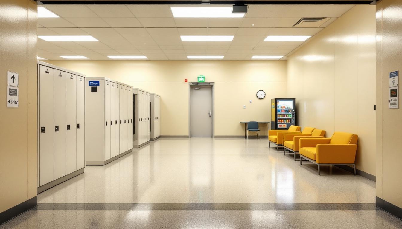 Visitation area at Hutchinson Correctional Facility