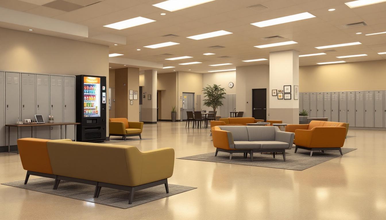 Visitation facilities and waiting area at Corrections Corporation of America