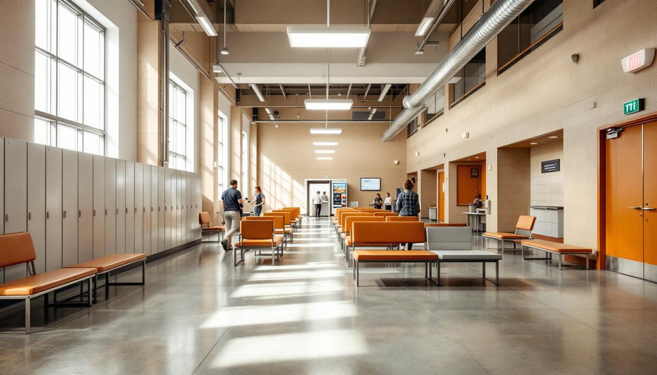 Visitation area at Sedgwick County Corrections Juvenile Detention Facility
