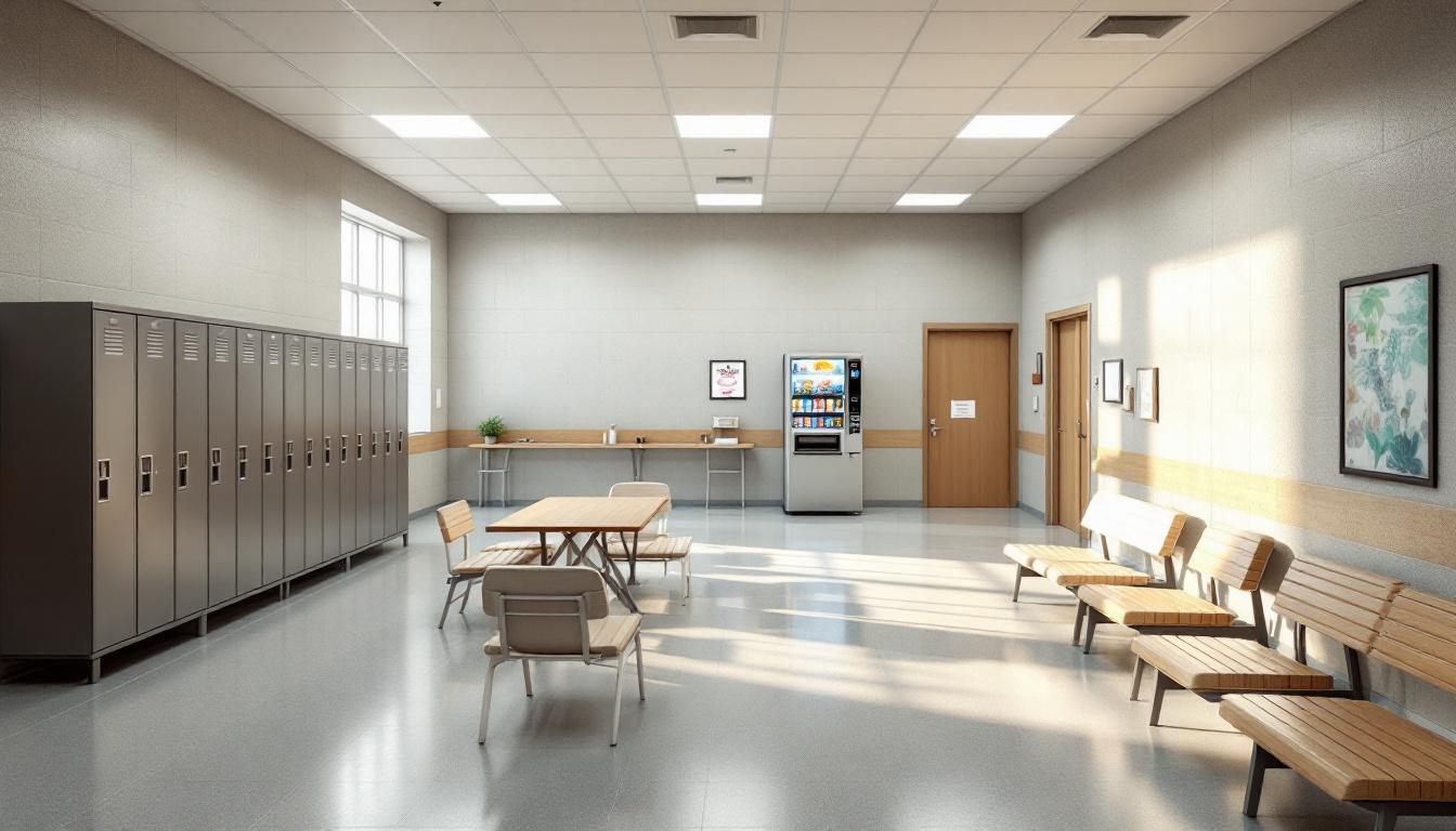 Visitation facilities and waiting area at Saline County Sheriff's Office