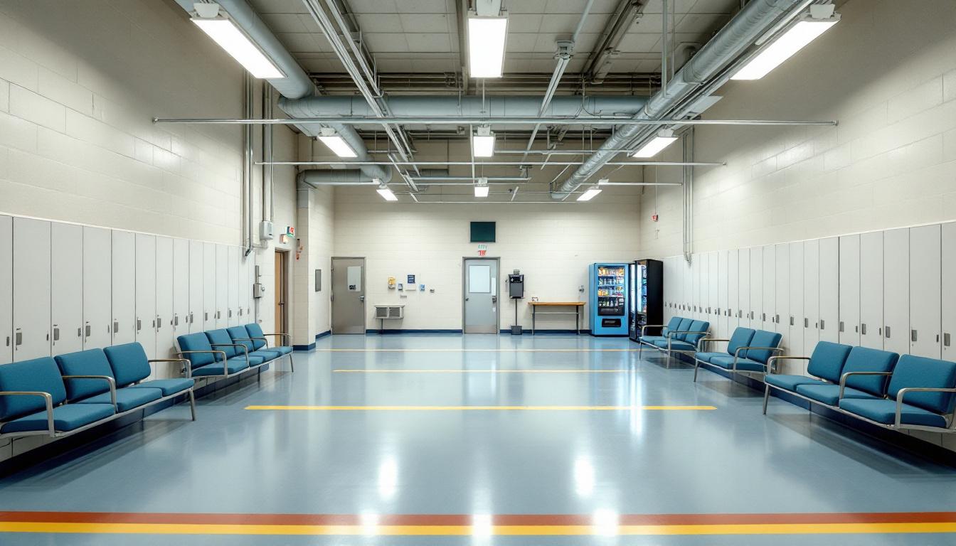 Visitation area at Topeka Correctional Facility