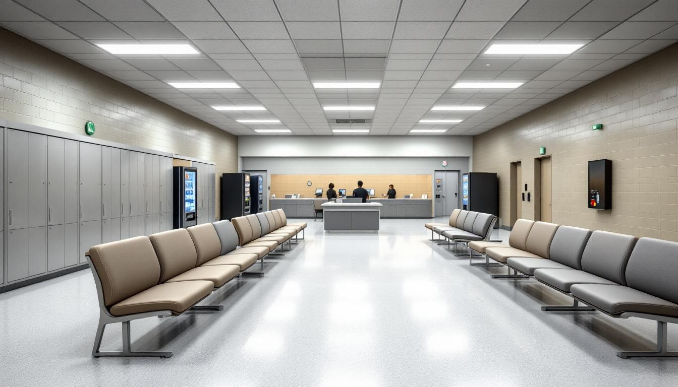 Visitation facilities and waiting area at Crawford County, Kansas Sheriff's Office