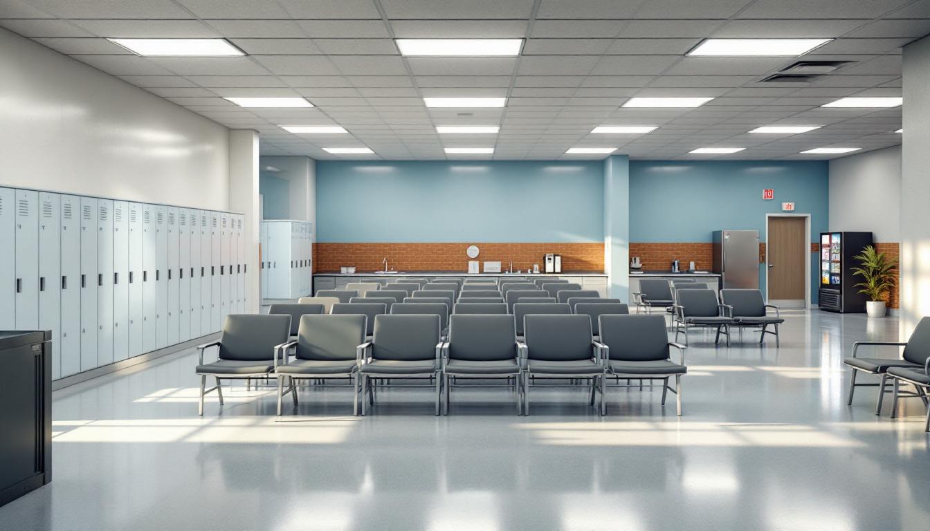 Visitation facilities and waiting area at Wyandotte County Jail Administration