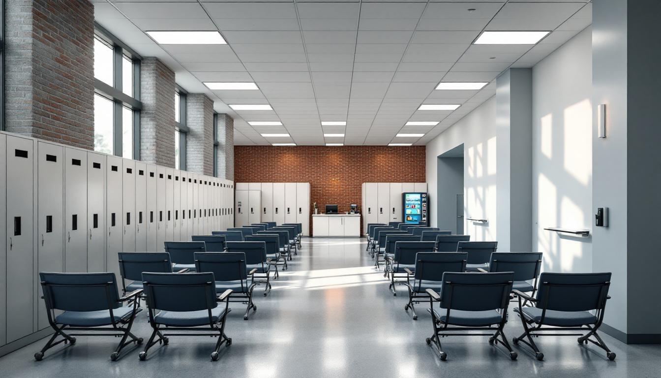 Visitation facilities and waiting area at Seward County Sheriff