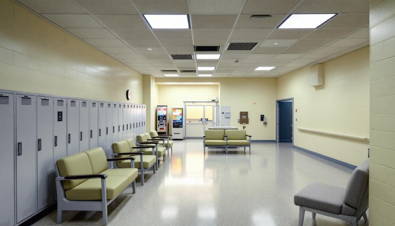 Visitation area at Reno Country Correctional Facility
