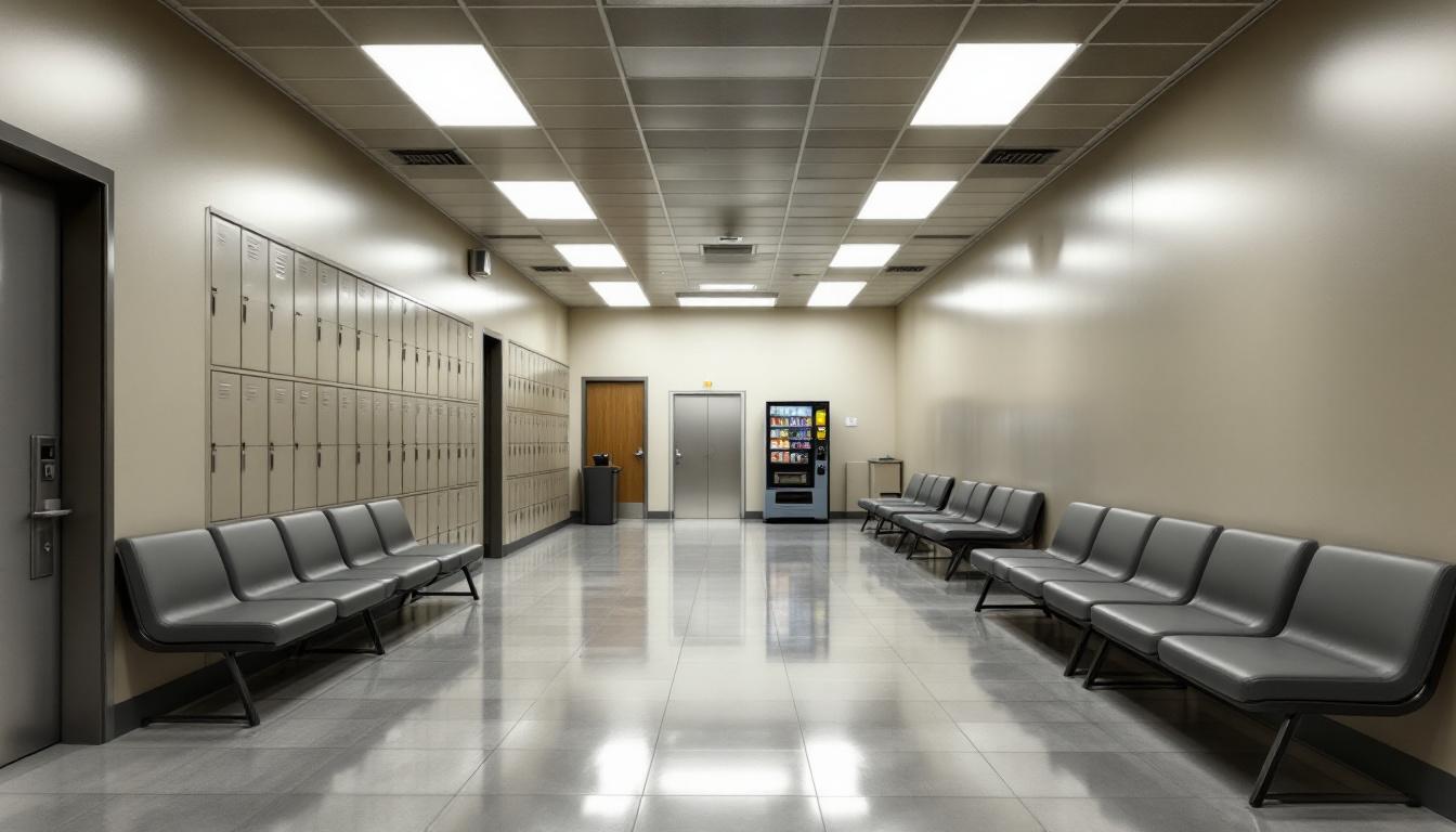 Visitation facilities and waiting area at Sedgwick County Jail