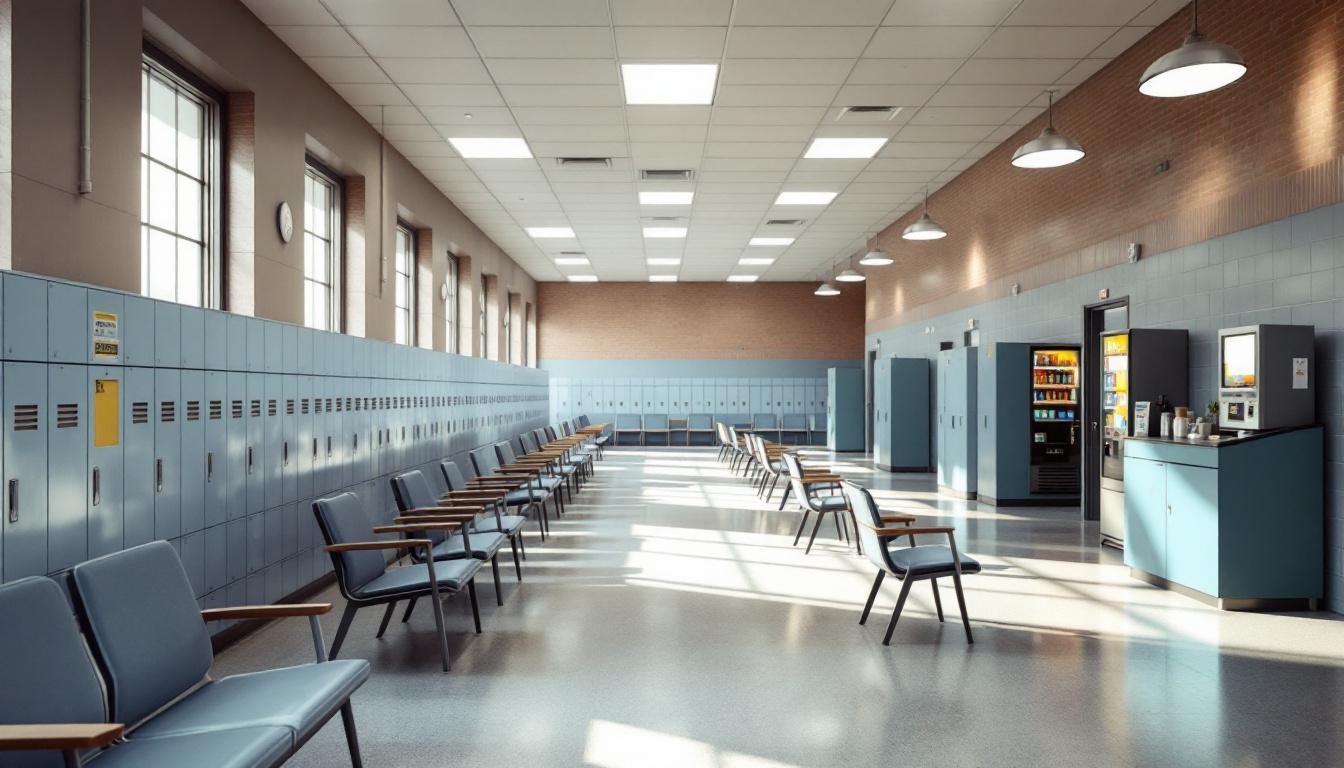 Visitation facilities and waiting area at Cherokee County Jail