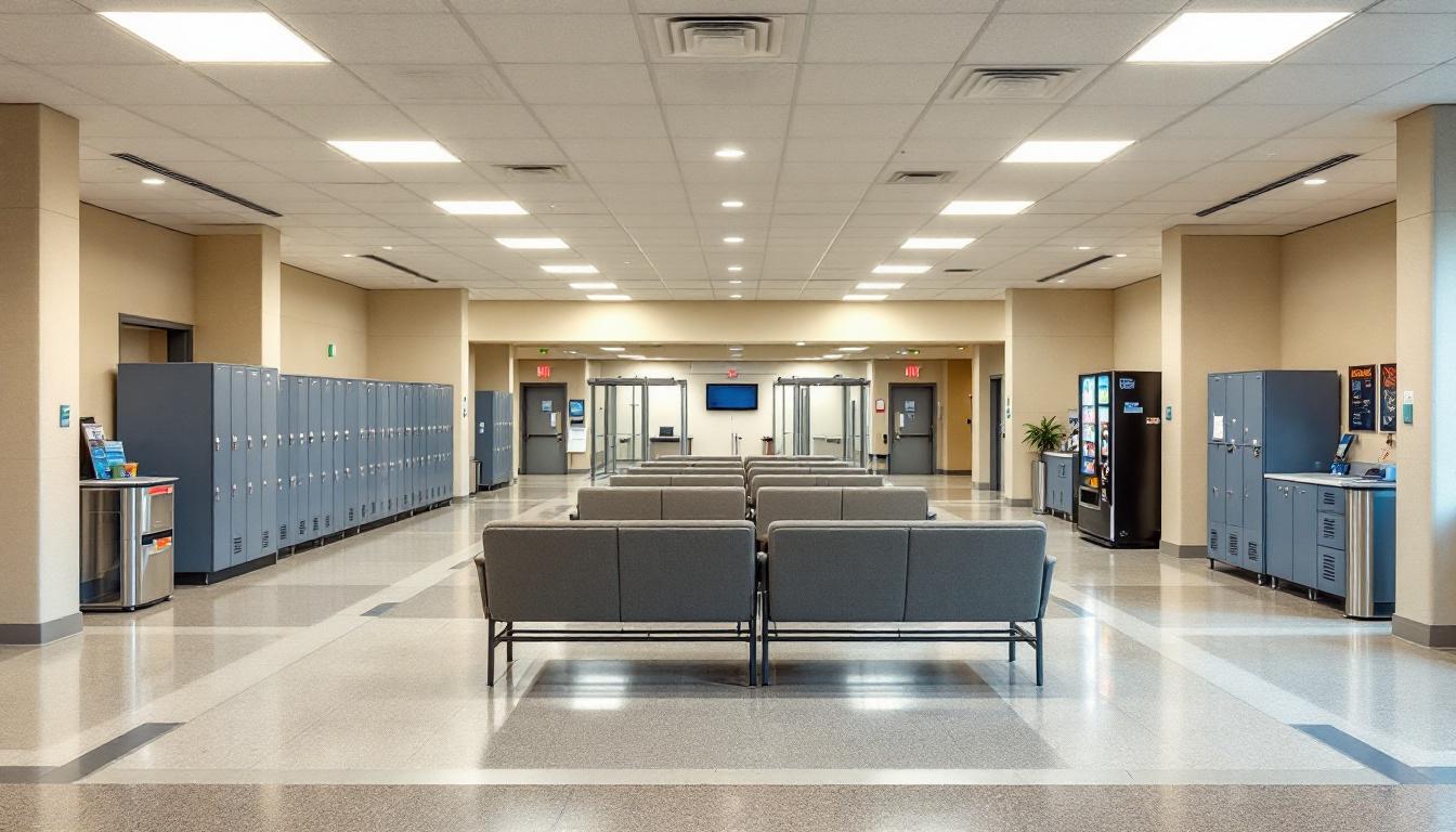 Visitation area at Geary Corrections Center