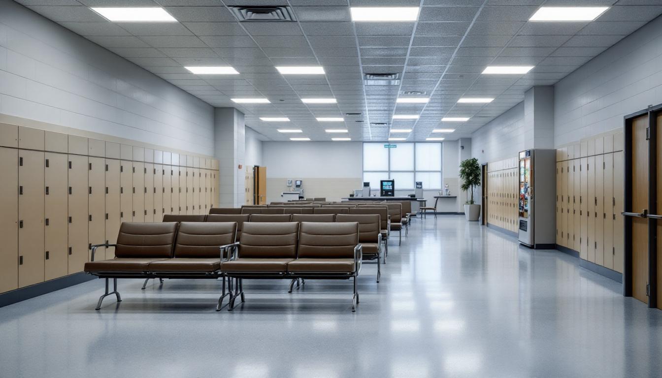 Visitation facilities and waiting area at Neosho County Sheriff's Office