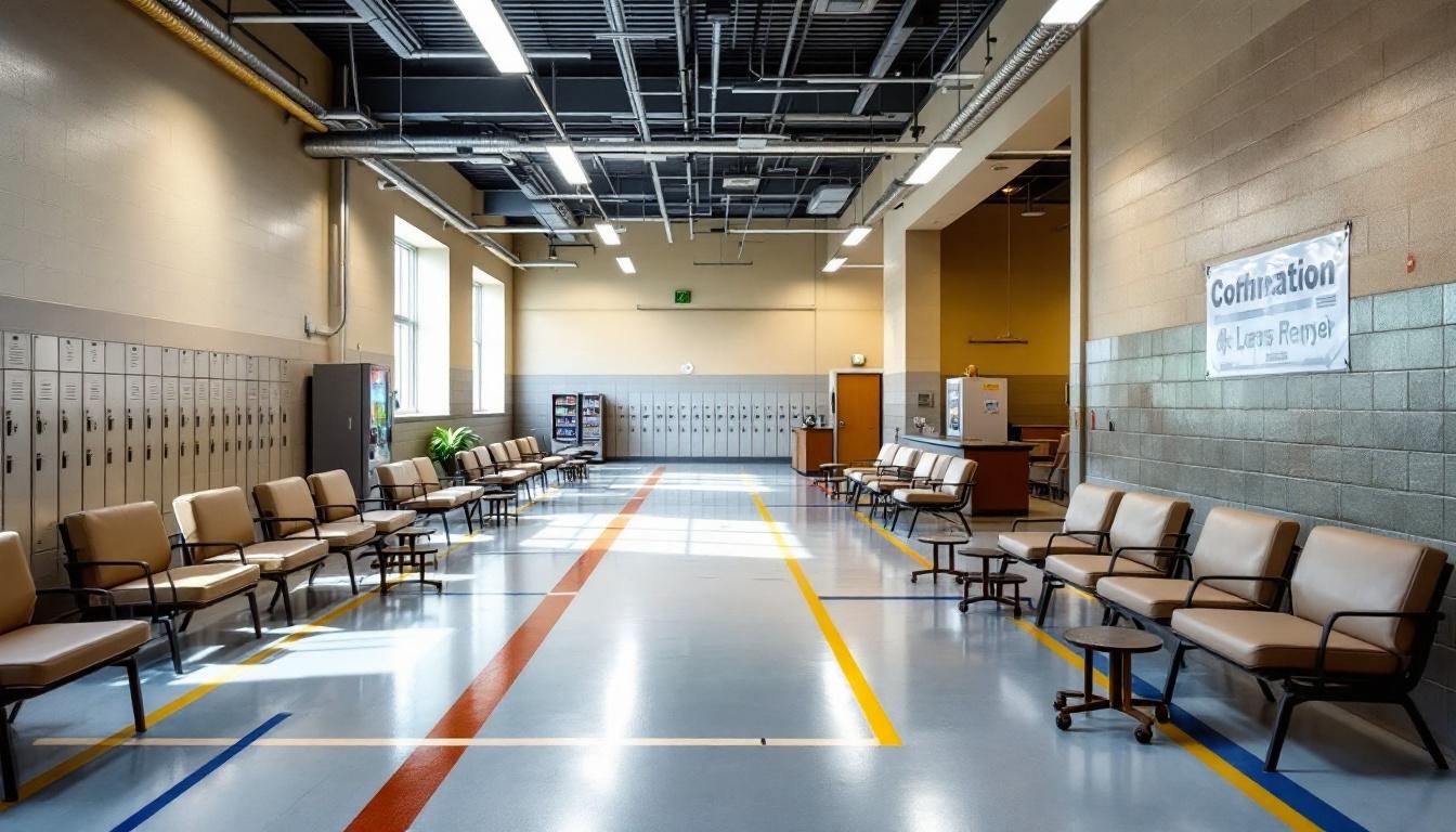 Visitation area at FCI La Tuna - Federal Bureau of Prisons
