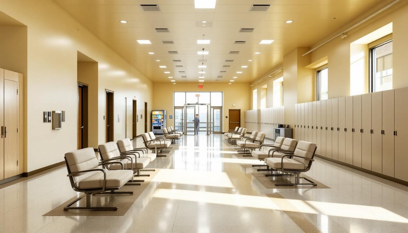 Visitation facilities and waiting area at Curry County Detention Center