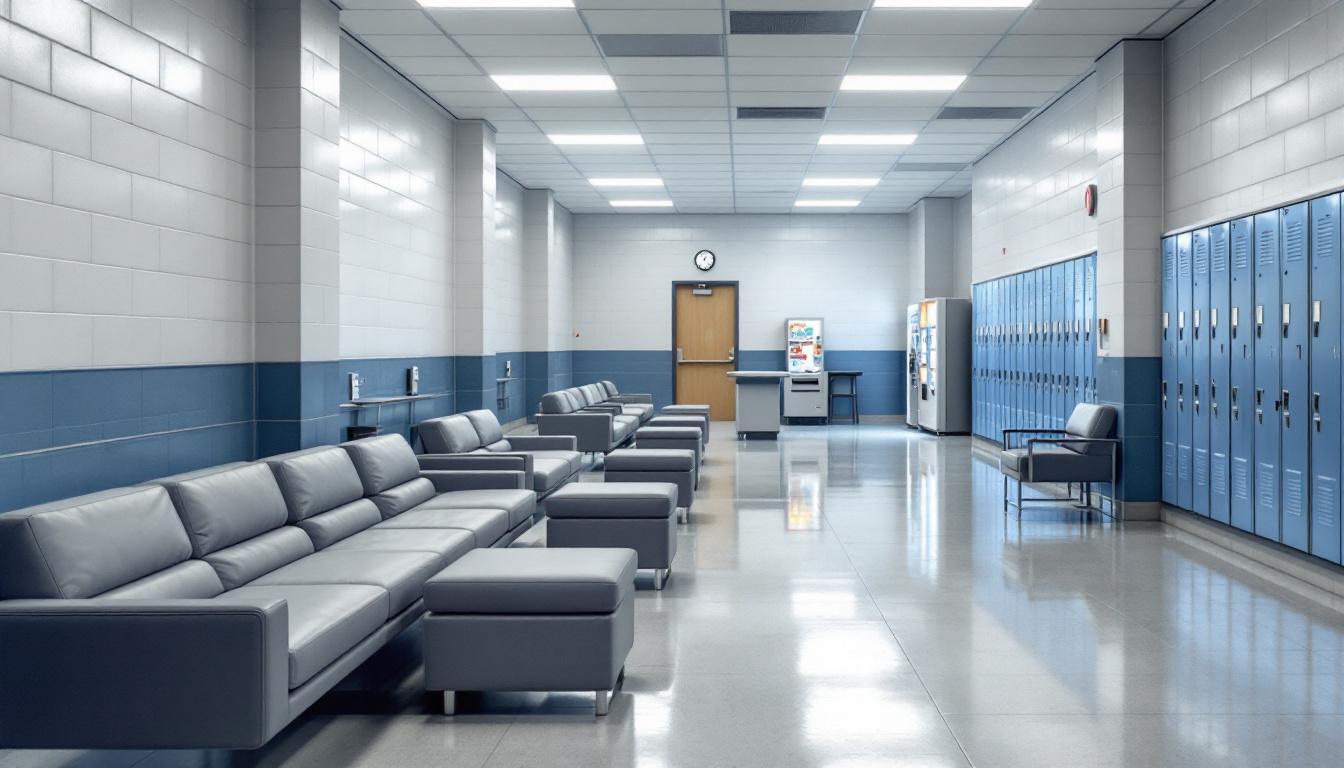 Visitation facilities and waiting area at Metropolitan Detention Center