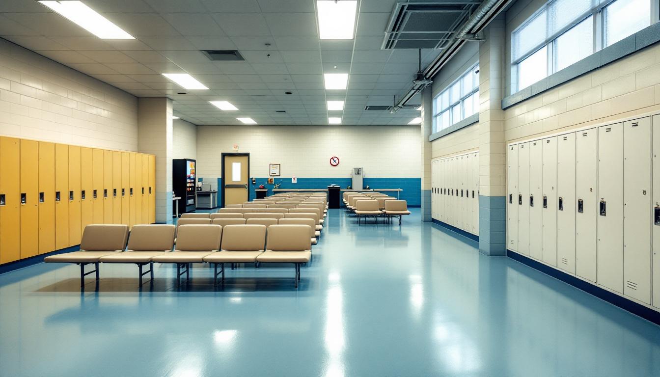 Visitation facilities and waiting area at CNMCF