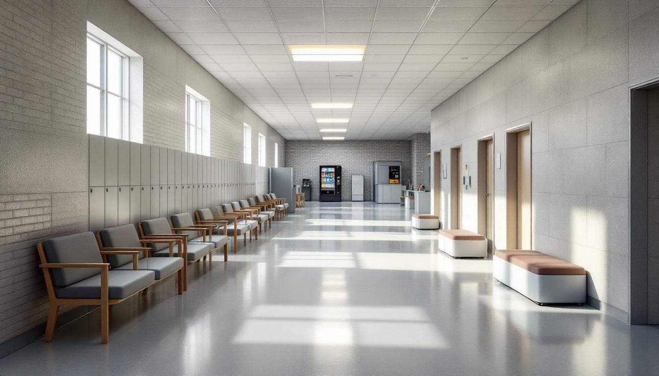 Visitation facilities and waiting area at Metropolitan Detention Center