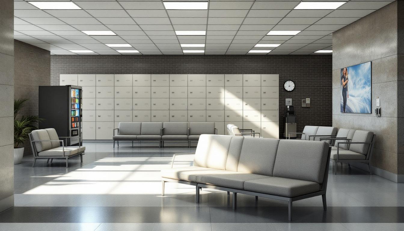Visitation facilities and waiting area at Dona Ana County Detention Center