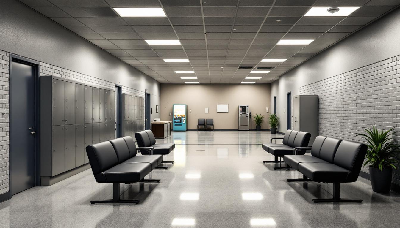 Visitation area at Valencia Co Detention Center