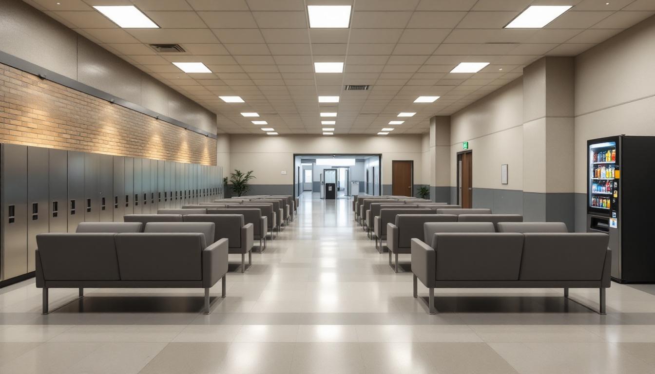 Visitation facilities and waiting area at Dona Ana County Detention Center