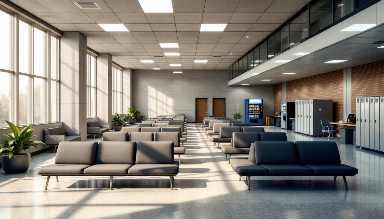 Visitation facilities and waiting area at New Mexico Corrections Department