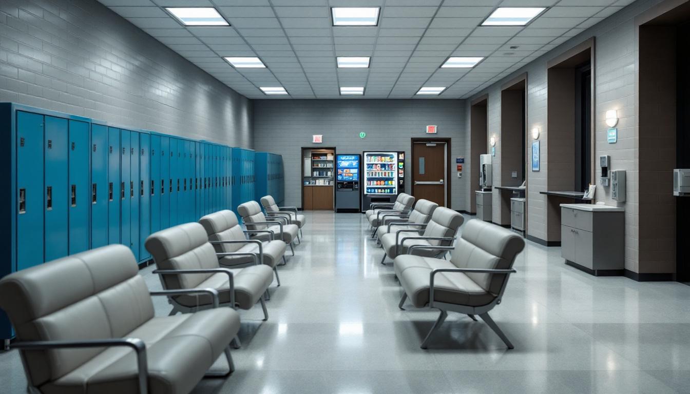 Visitation area at Eddy County Detention Center