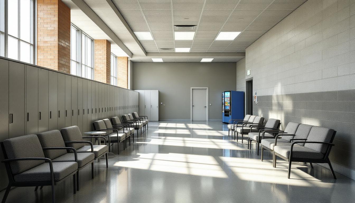 Visitation facilities and waiting area at Santa Fe County Corrections