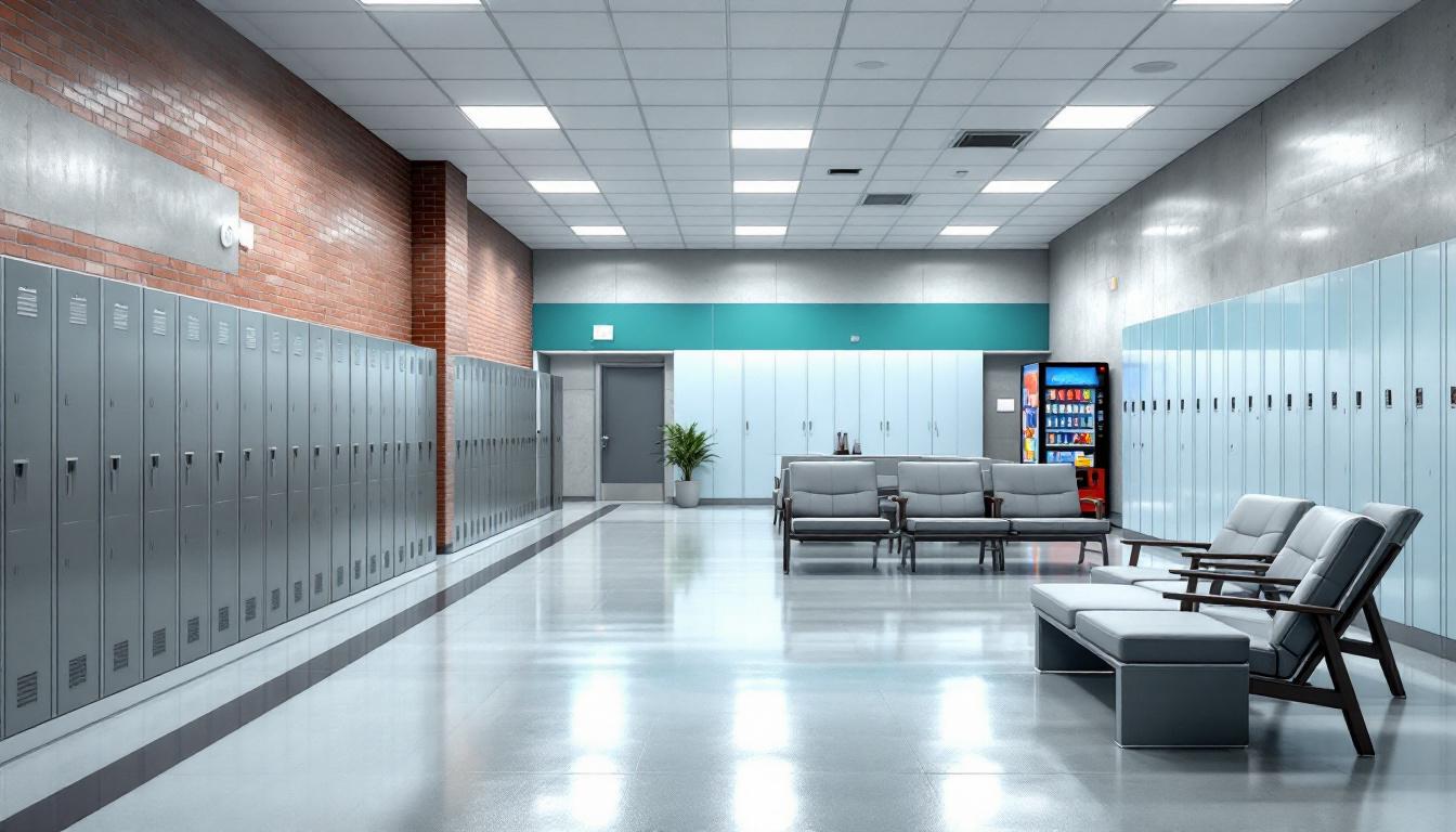 Visitation facilities and waiting area at Colfax County Detention Center