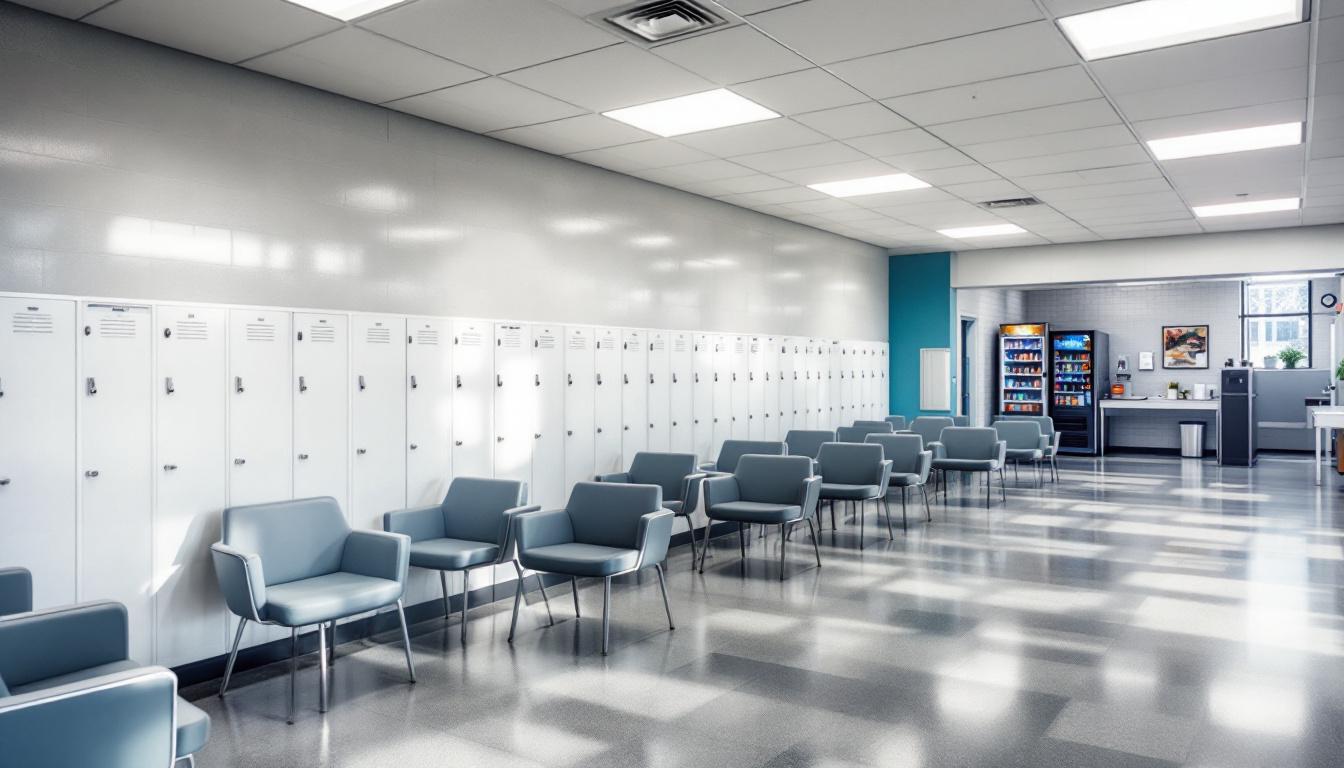Visitation facilities and waiting area at Utah County Jail
