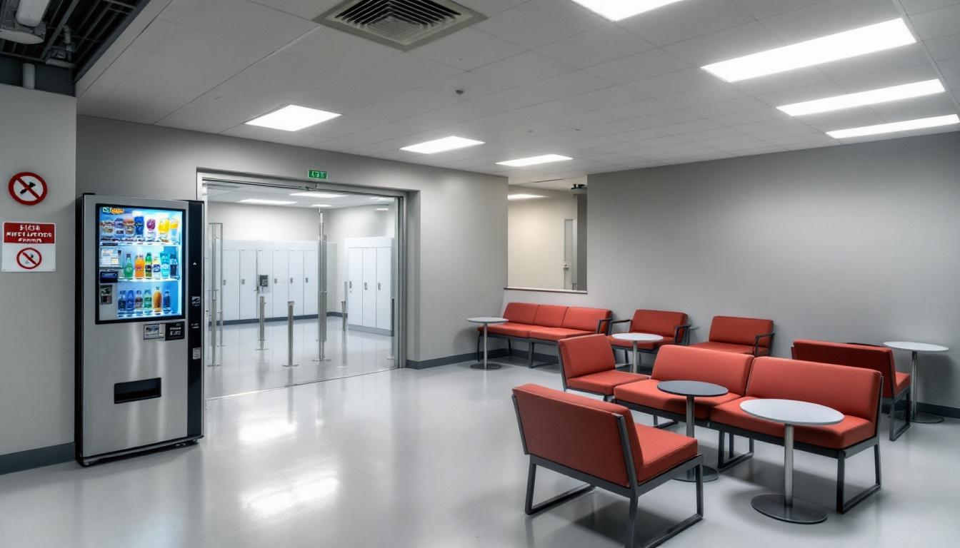 Visitation facilities and waiting area at Weber County Correctional Facility