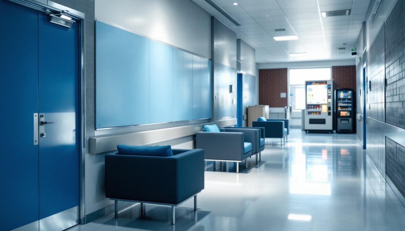 Visitation facilities and waiting area at Duchesne County Jail