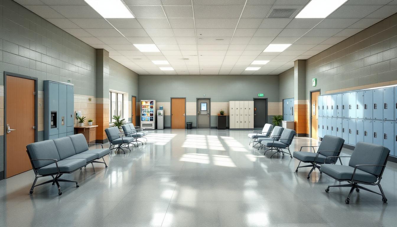 Visitation facilities and waiting area at Canyon County Detention Center