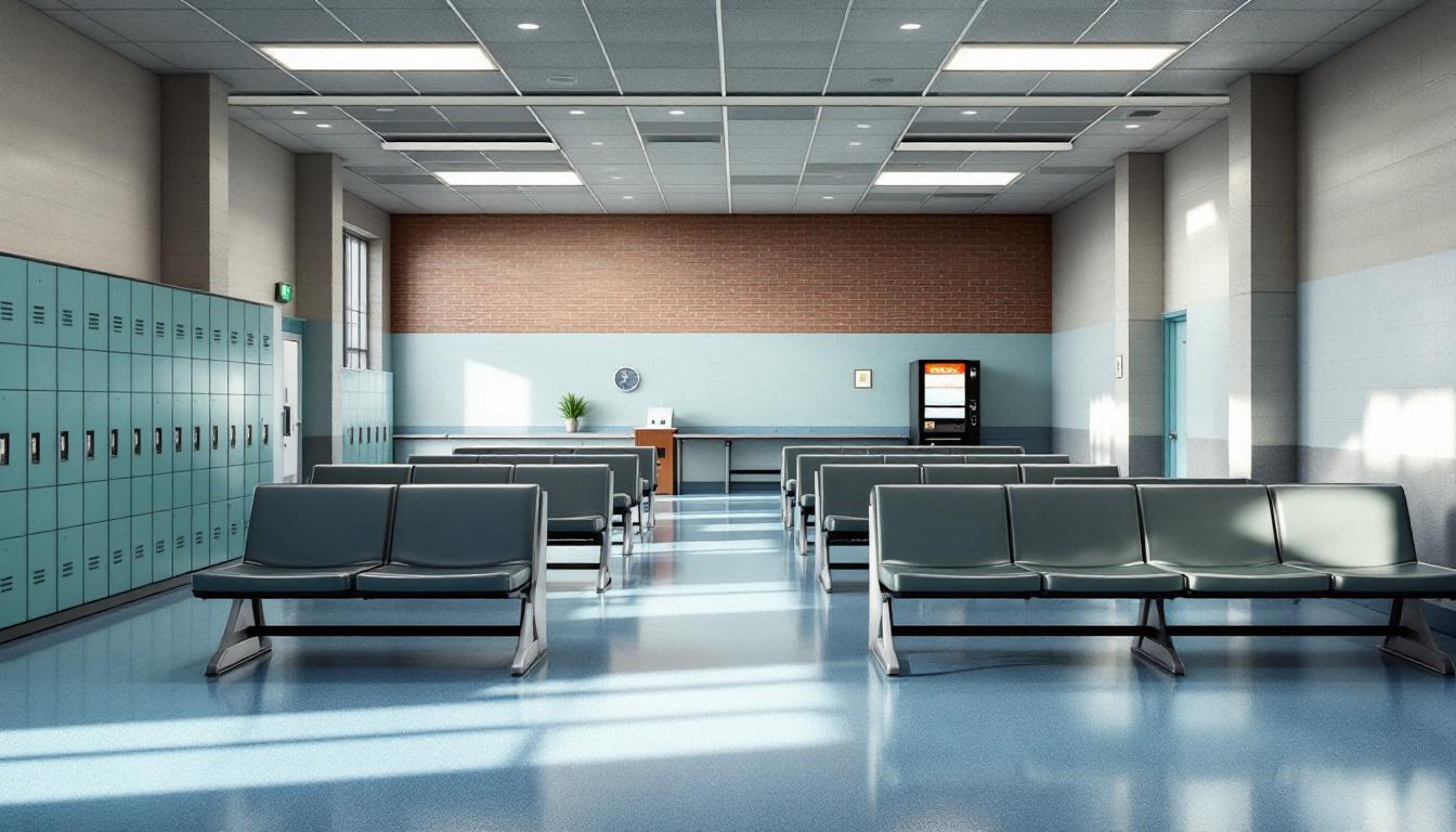 Visitation facilities and waiting area at Idaho Department of Correction