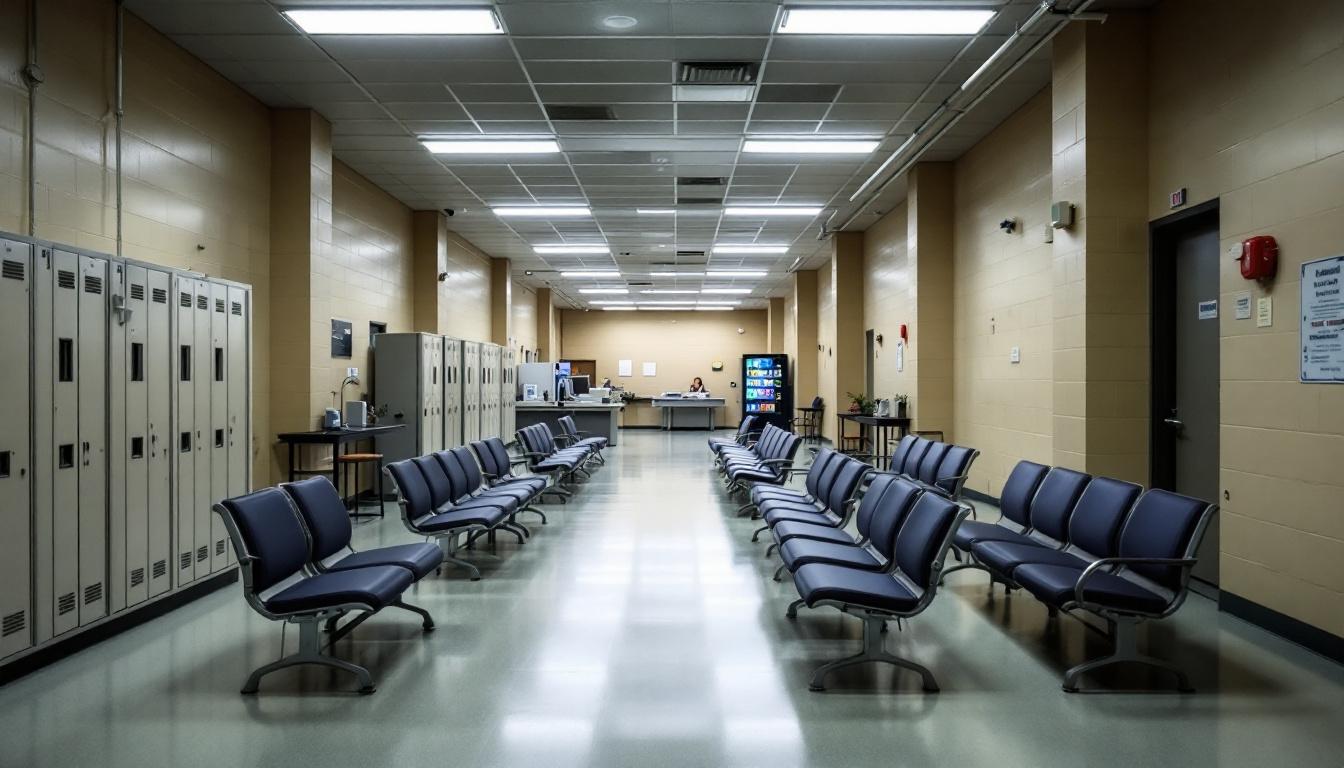 Visitation facilities and waiting area at Idaho Maximum Security Institution