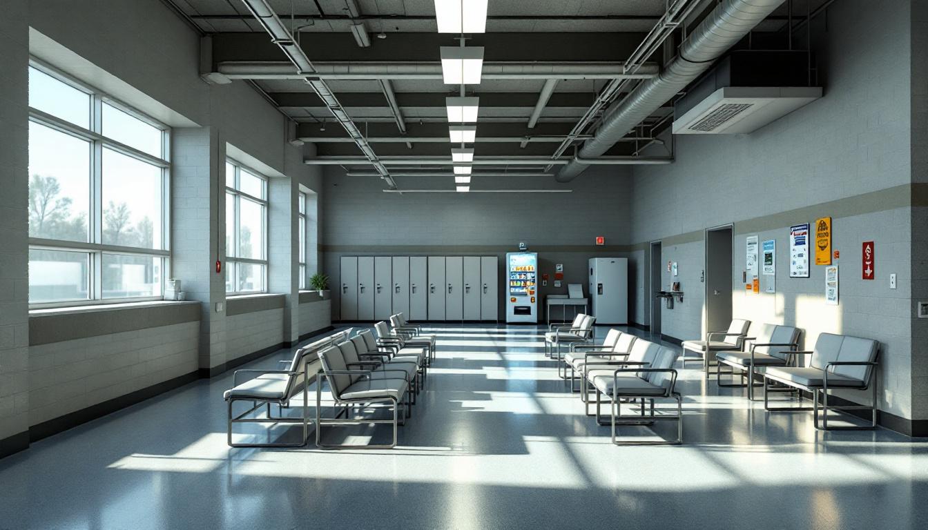 Visitation facilities and waiting area at Clark County Detention Center
