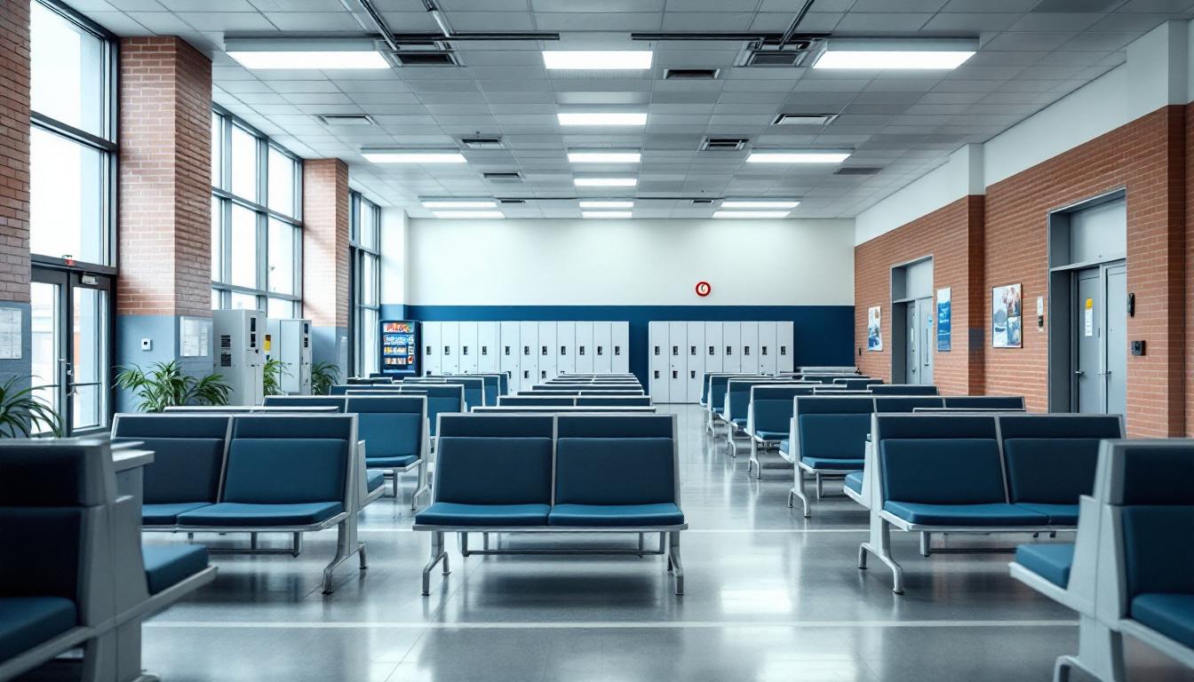 Visitation facilities and waiting area at Douglas County Department of Corrections
