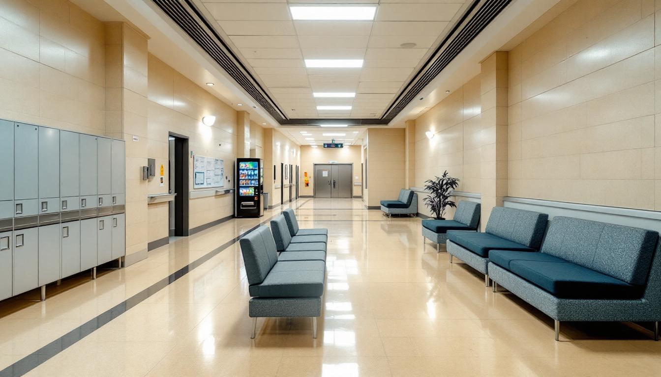 Visitation area at Lancaster County Department of Corrections