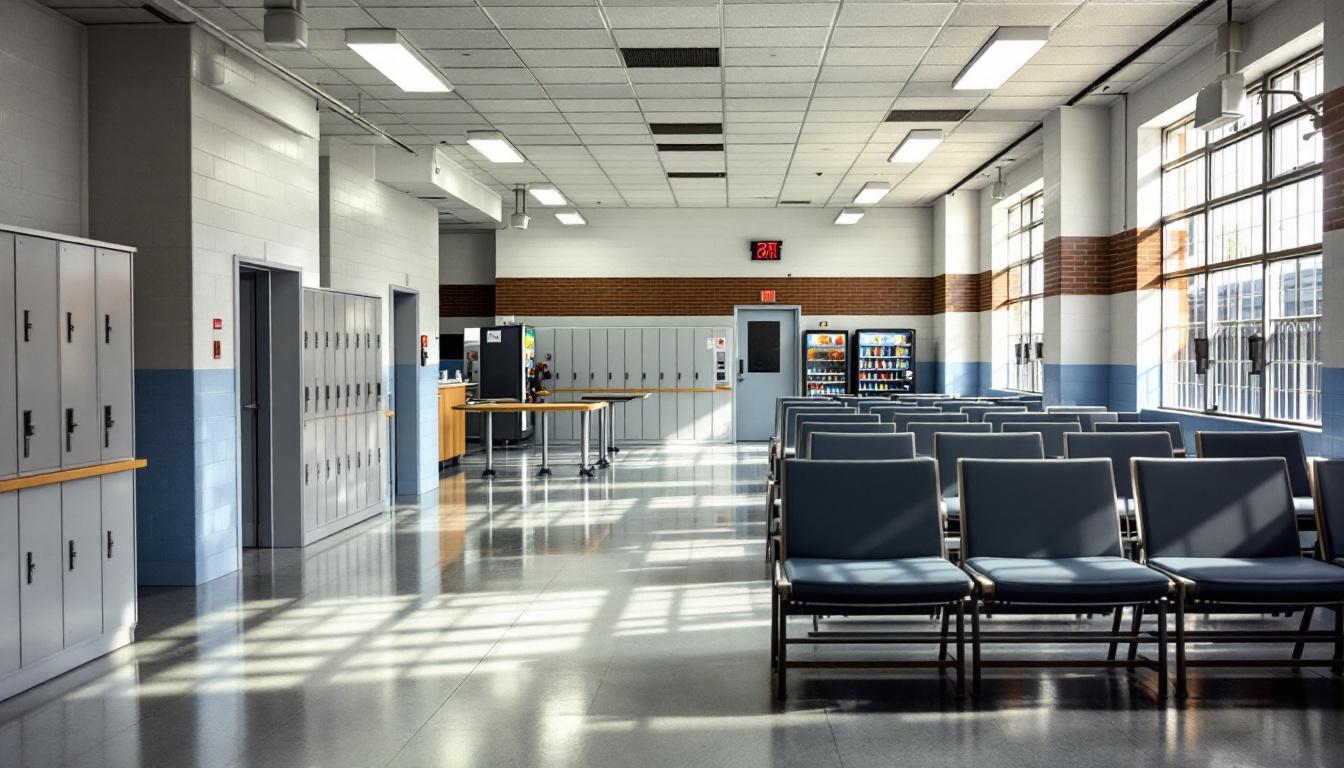 Visitation facilities and waiting area at Dakota County Jail