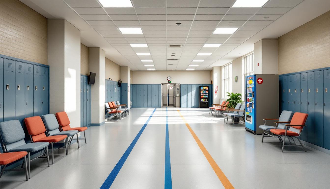 Visitation facilities and waiting area at David L. Moss Criminal Justice Center
