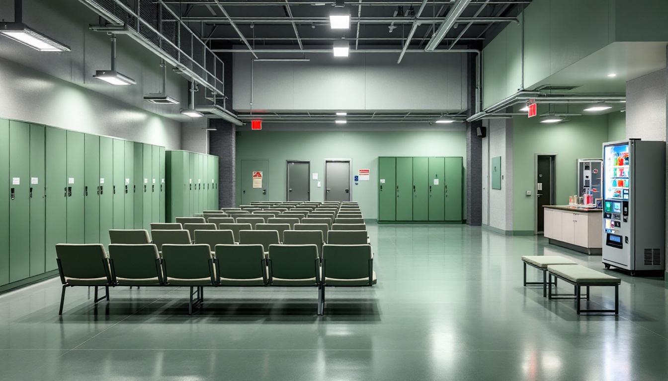 Visitation facilities and waiting area at Marshall County Sheriff Office
