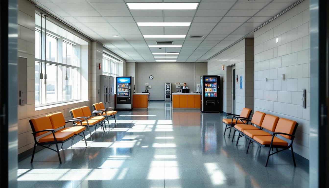 Visitation facilities and waiting area at Mc Curtain County Sheriff