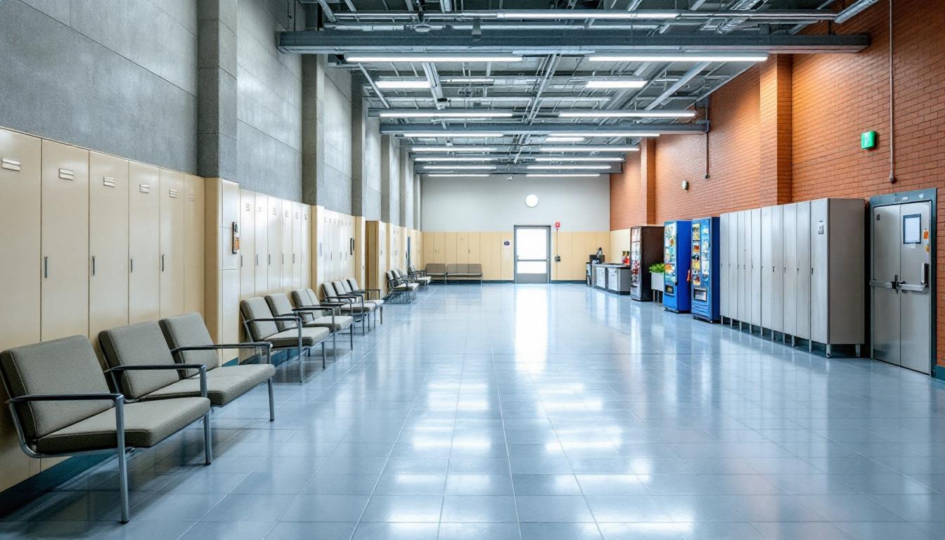 Visitation facilities and waiting area at Federal Transfer Center