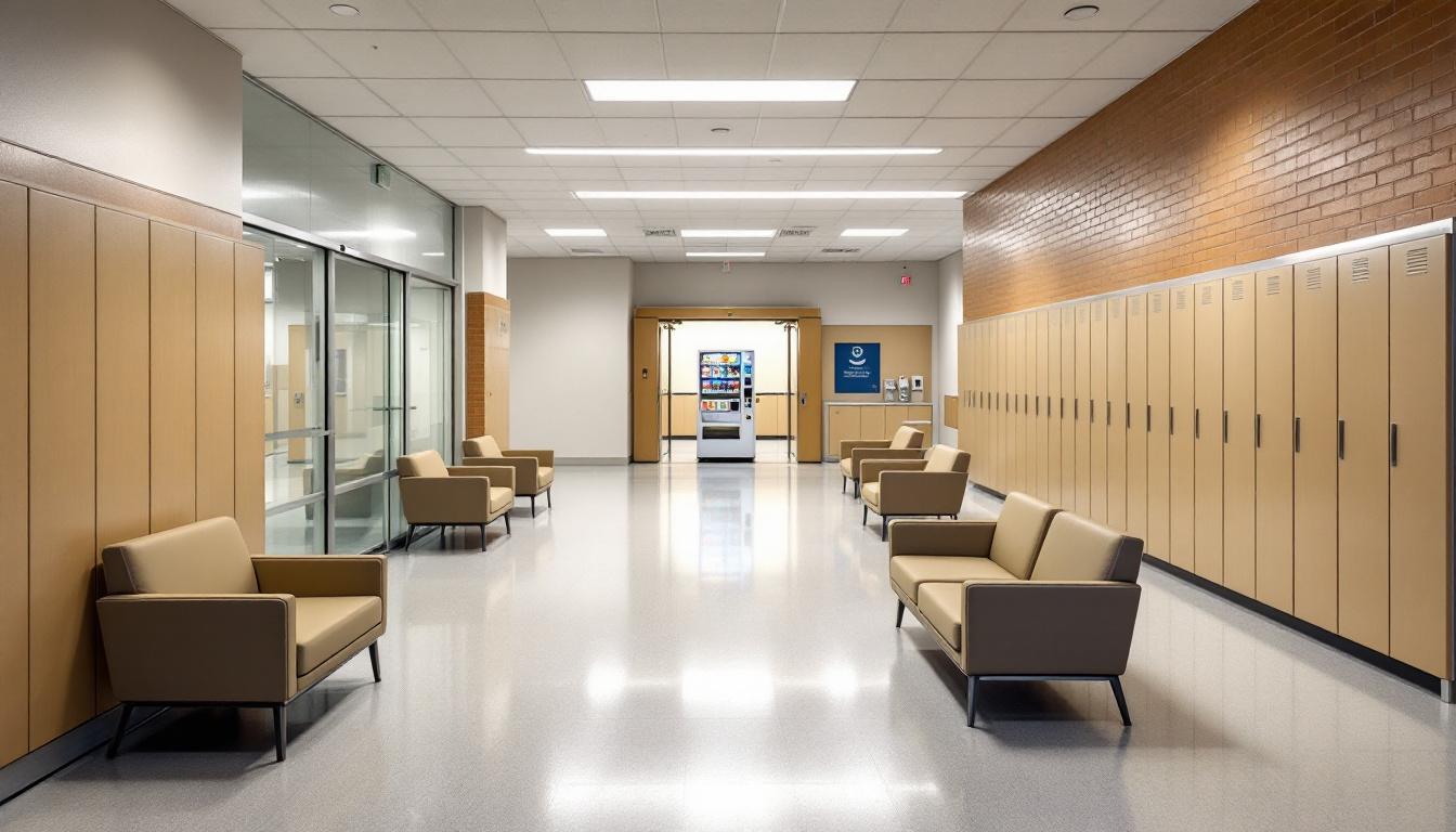 Visitation facilities and waiting area at Grady County Jail