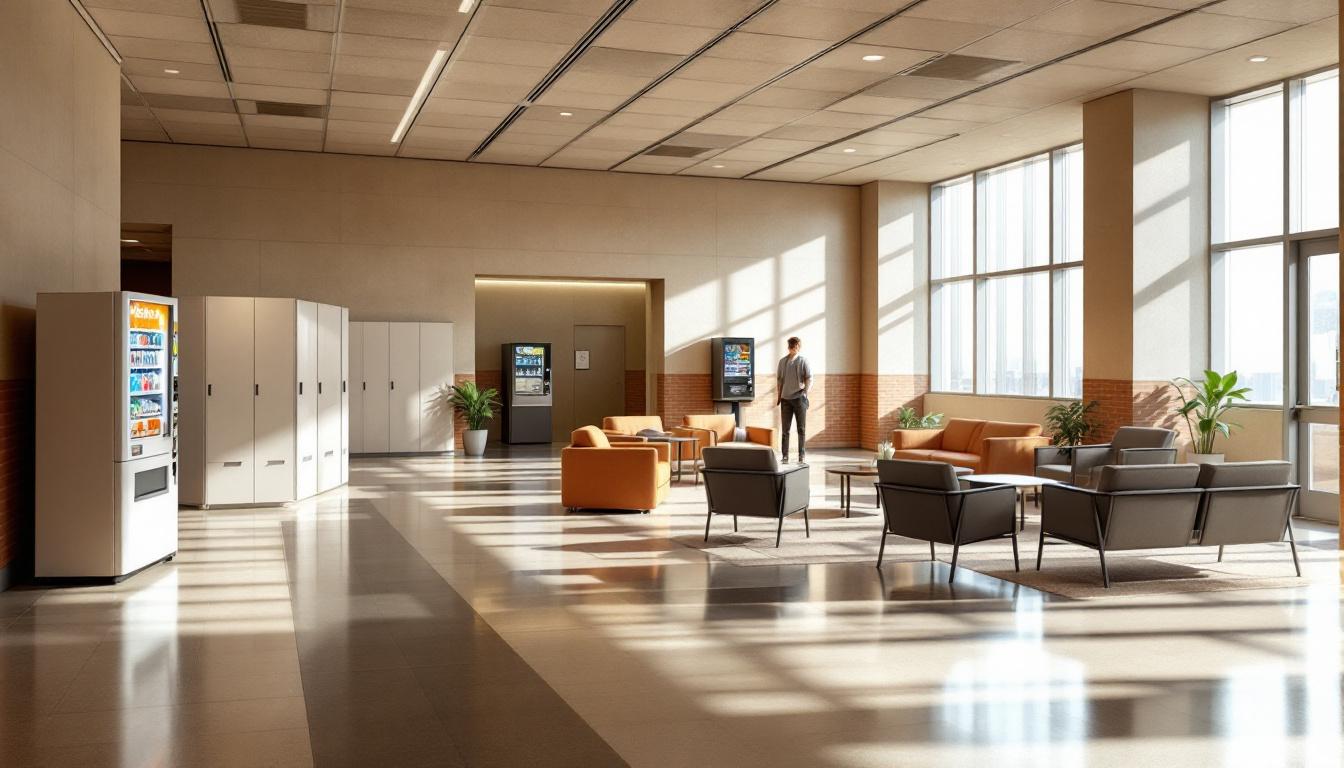 Visitation facilities and waiting area at Lawton Correction Facilty