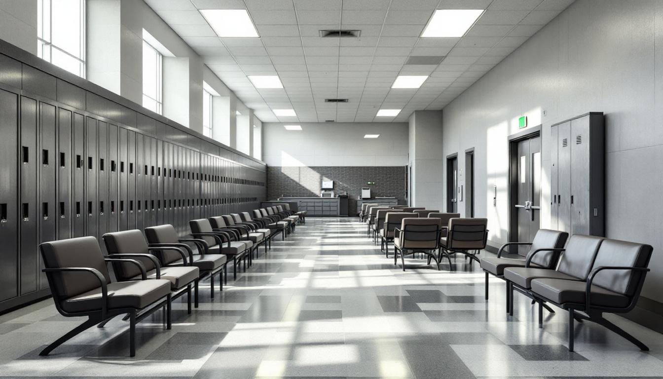 Visitation facilities and waiting area at Oklahoma county detention center