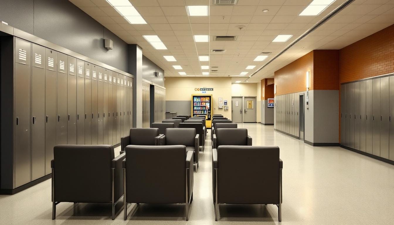Visitation area at Davis Correctional Facility