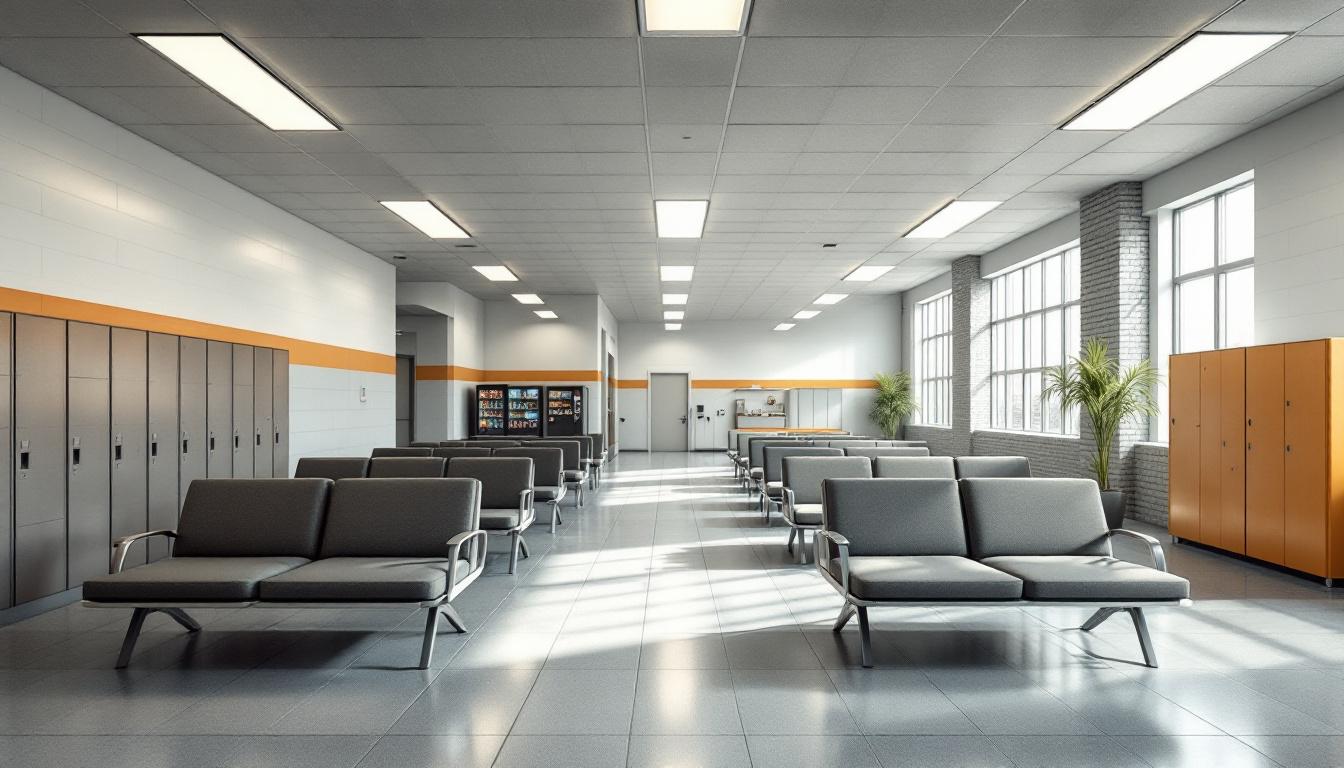 Visitation facilities and waiting area at Pittsburg County Sheriff