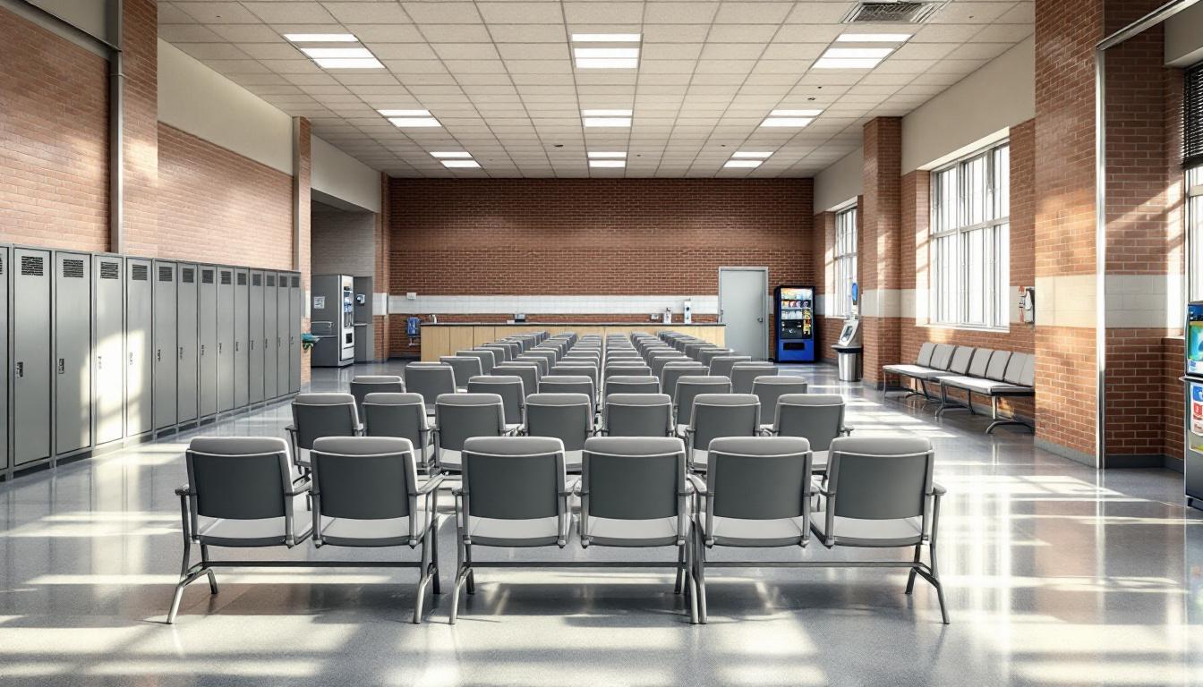 Visitation area at Charles E. "Bill" Johnson Correctional Center
