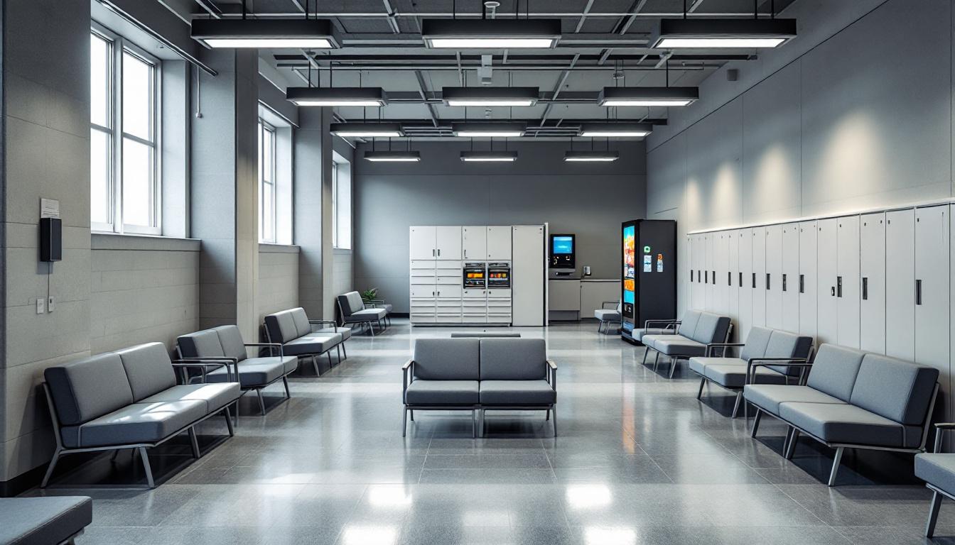 Visitation facilities and waiting area at McIntosh County Sheriff's Office