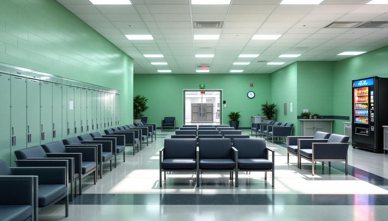 Visitation facilities and waiting area at Cimarron County Sheriff's Office and Jail Facility