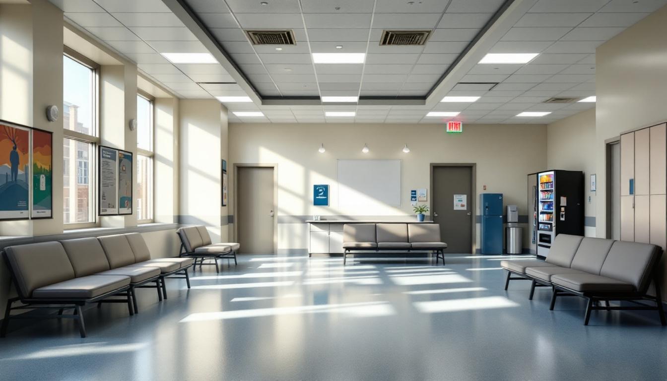 Visitation facilities and waiting area at Pottawatomie County Public Safety Center Jail
