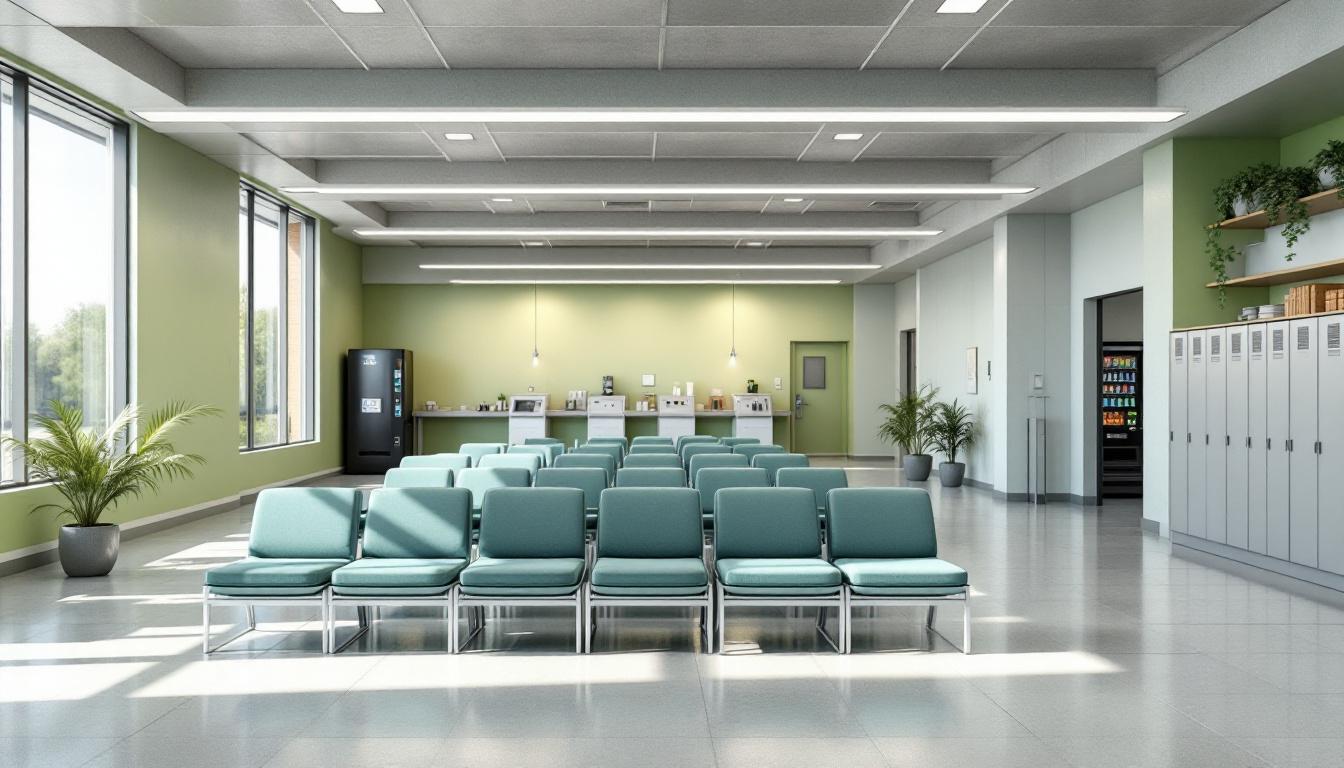 Visitation facilities and waiting area at Bryan County Jail