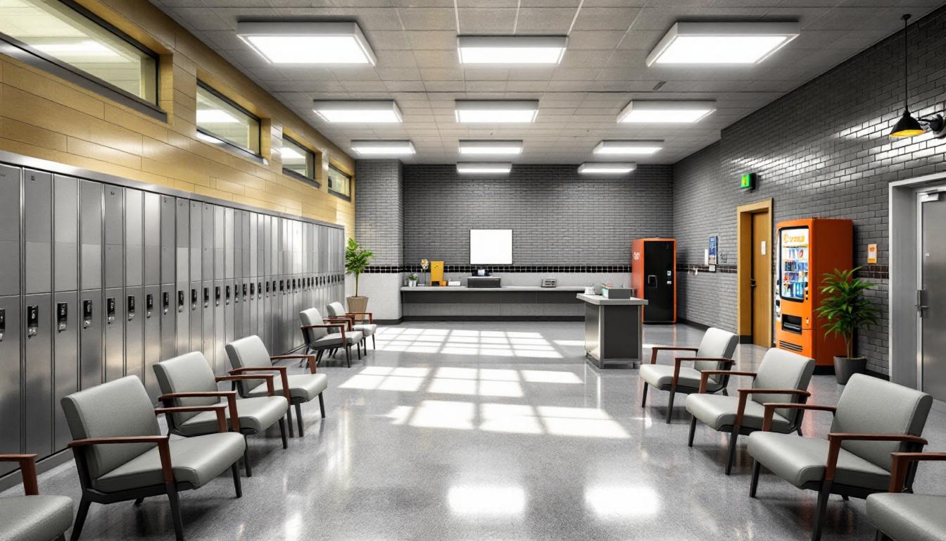Visitation facilities and waiting area at Lawton Community Corrections